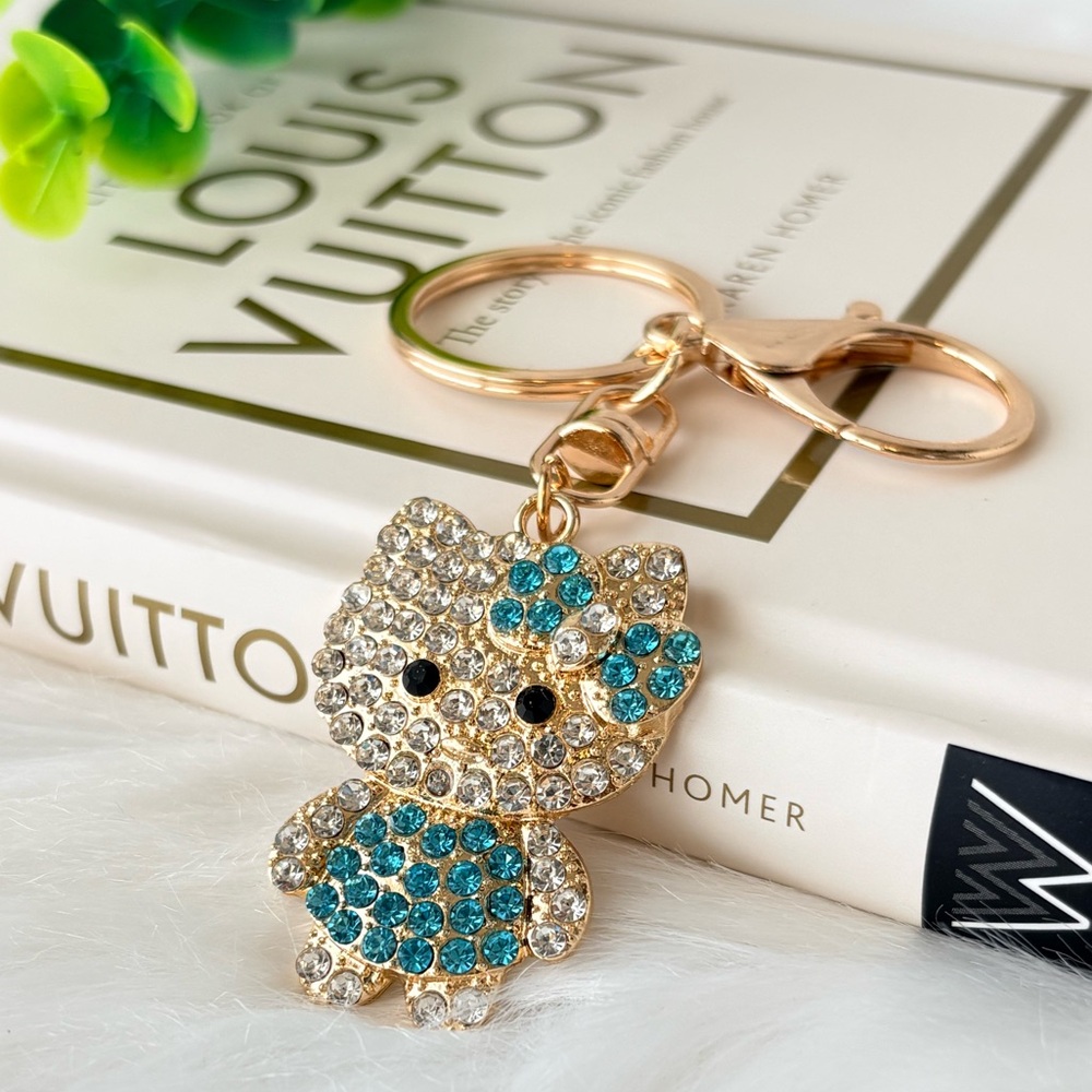 Hello Kitty Teal Keychain/Bag Charm